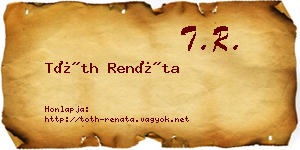 Tóth Renáta névjegykártya