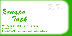 renata toth business card
